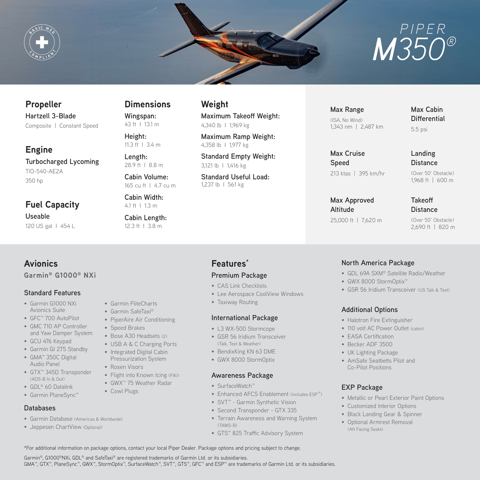 2026 Piper M350 Brochure page 5