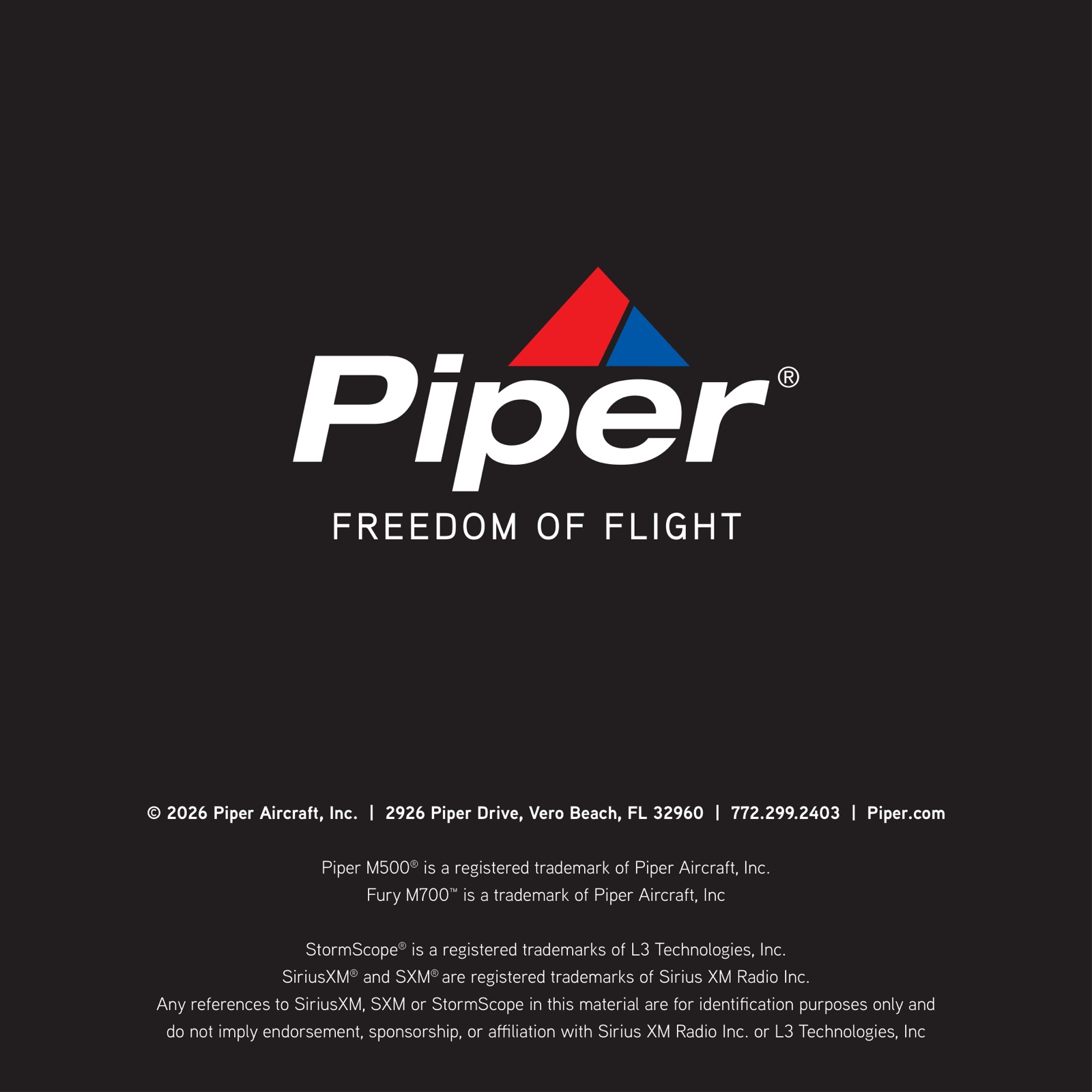 2026 Piper M500 Brochure page 12